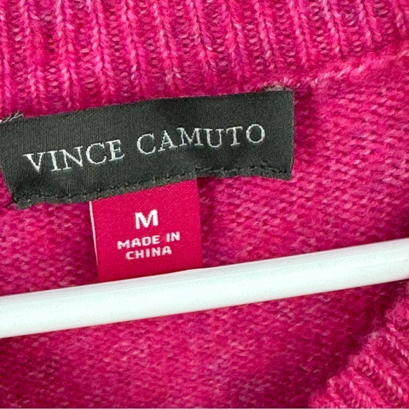 Exposed seam crewneck vibrant pink sweater M - Picture 4 of 4